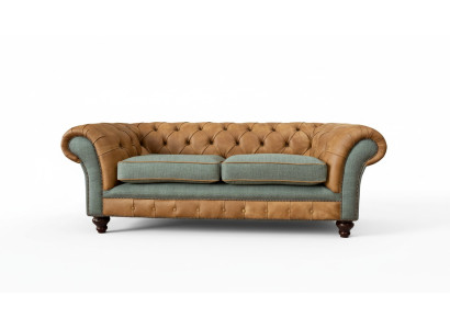 Sofa 3 Sitzer Design Polster Couchen Leder Relax Chesterfield Dreisitzer
