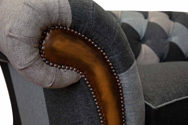 Design Polster Sofa 3 Sitzer Couch Luxus Klassische Textil Chesterfield