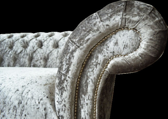 Dreisitzer Couch Chesterfield Couch Samt Polster Sofas Wohnzimmer Neu