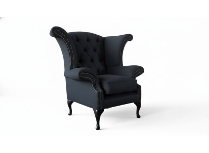Chesterfield Textil Polster Sofa Design Couch Sessel 1 Sitz Ohrensessel