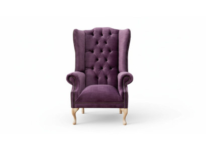 Ohrensessel Designer Textil 1 Sitzer Couchen Polster Chesterfield Sitz