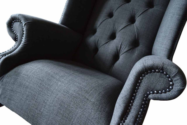 Sessel Einsitzer Chesterfield Couch Möbel Luxus Möbel Ohrensessel Neu