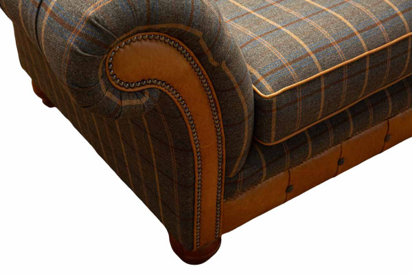 Sofa 3 Sitzer Designer Sofa Couch Polster Braun Couchen Stoff Textil Neu