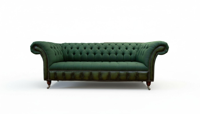 Chesterfield Sofa 3 Sitzer Couch Polster Stoff Leder Couchen Textil Neu
