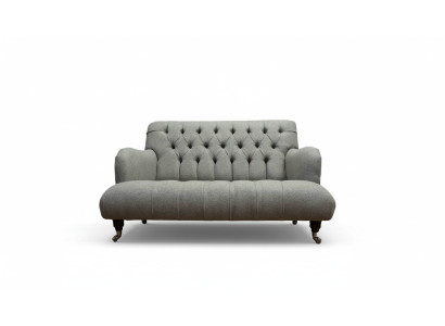 Luxus Dreisitzer Grau Sofa 2 Sitzer Design Chesterfield Möbel Couchen