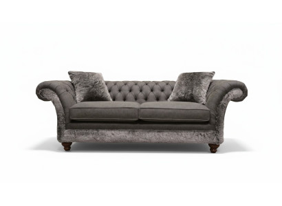 Chesterfield Sofa 3 Sitzer Polster Couch Klassische Stoff Couchen Textil