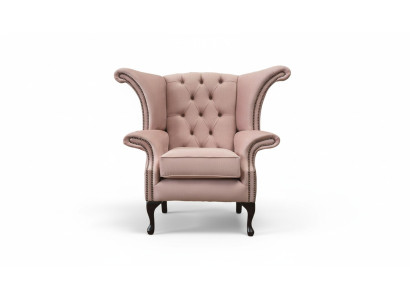 Ohrensessel Sessel Samt Design Polster Sofa Chesterfield Textil Möbel