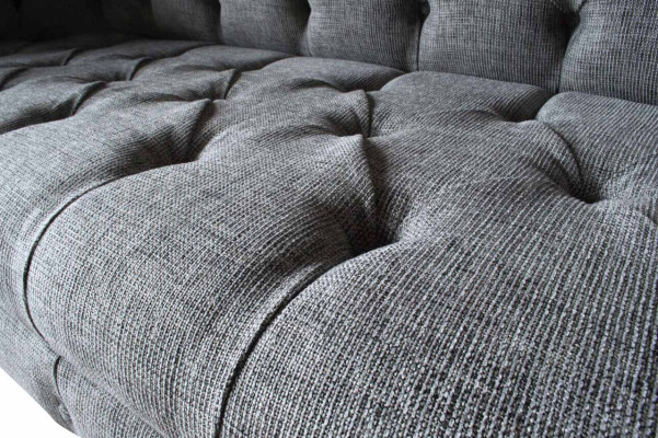 Chesterfield Couch Sofa Polster 3 Sitzer Couchen Sitz Sofas Grau Neu