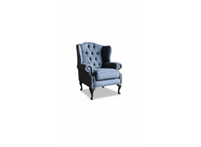 Sessel 1 Sitz Textil Lounge Luxus Polster Ohrensessel Einsitzer Design 1