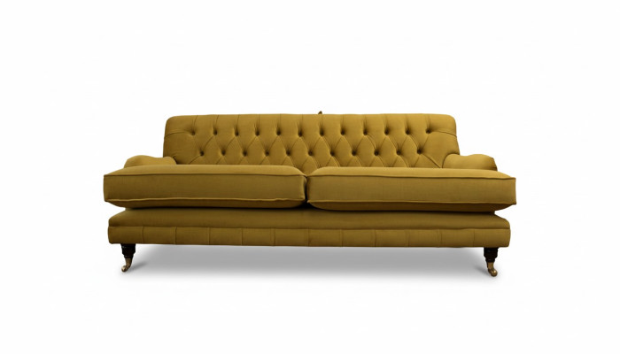 Chesterfield Sofa 3 Sitzer Polster Textil Stoff Couchen Elegante Sofas