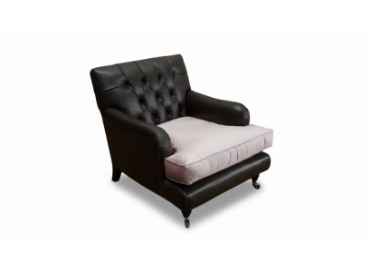 Sessel Design Sofa Relax Lounge Braun Polster Luxus Chesterfield Neu