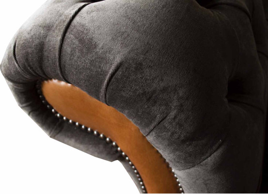 Chesterfield Design Sessel Couch Polster Textil Couchen Ohrensessel