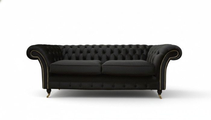 Chesterfield Sofa 3 Sitzer Couch Polster Luxus Textil Couchen Sofas