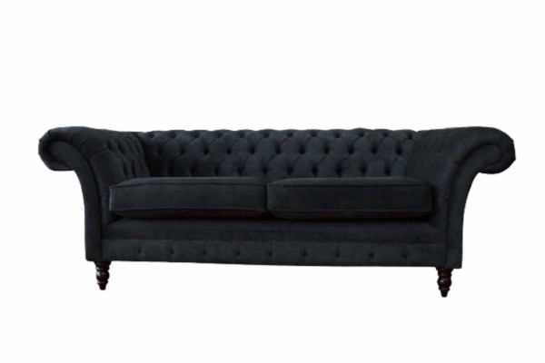 Chesterfield Rosa Neu Dreisitzer Stoff Design Couchen Polster Sofa Neu