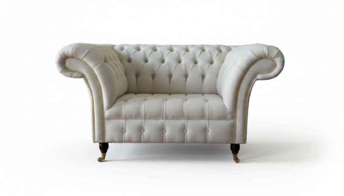 Sofa 1.5 Sitzer Couch Design Polster Modern Textil Stoff Couchen Neu