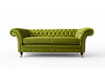 Sofa 3 Sitzer Stoff Design Couch Polster Sofas Textil Modern Chesterfield
