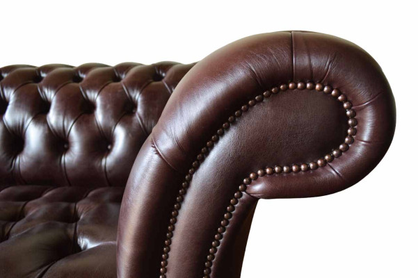 Sofa Chesterfield Couch Polster Sitz Leder Couchen Braun Designer 
