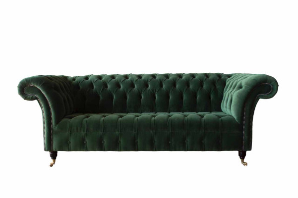 Design Sofa 3 Sitzer Couch Polster Chesterfield Wohnzimmer Textil Couchen