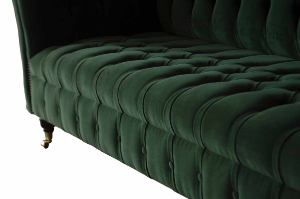 Design Sofa 3 Sitzer Couch Polster Chesterfield Wohnzimmer Textil Couchen