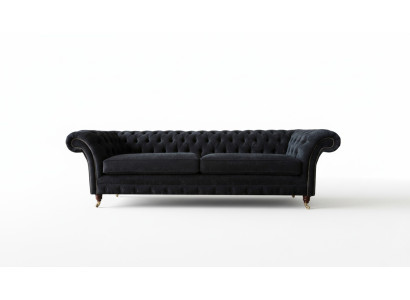 Design Sofa 4 Sitzer Polster Luxus Klassische Textil Chesterfield Sofas