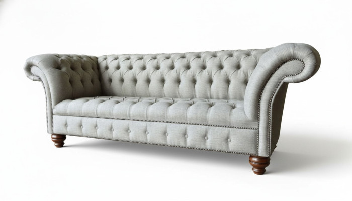 Dreisitzer Design Sofa 3 Sitzer Couchen Grau Polster Sofas Möbel Neu