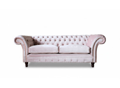 Sofa 3 Sitzer Couch Möbel Design Chesterfield Sitz Textil Polster Neu