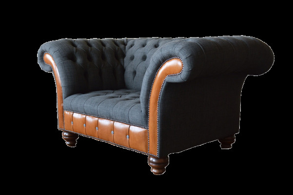 Sessel 1 Sitzer Sofa Polster Design Luxus Stoffsofas Chesterfield Textil
