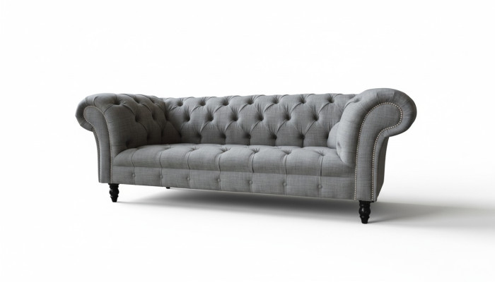 Chesterfield Couch 3 Sitzer Polster Sitz Textil Stoff Couchen Sofa Neu