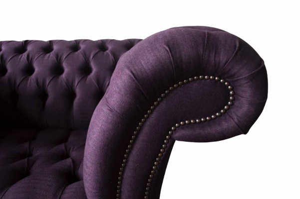 Design Chesterfield Stoff Couch Sessel 1.5 Sitzer Polster Sofas Lounge