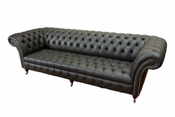 Luxus Viersitzer Sofa 4 Sitzer Wohnzimmer Chesterfield Englische Stoff Design