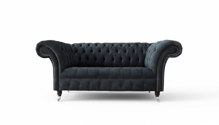 Sofa 2 Sitzer Couch Design Chesterfield Sitz Luxus Textil Polster Neu