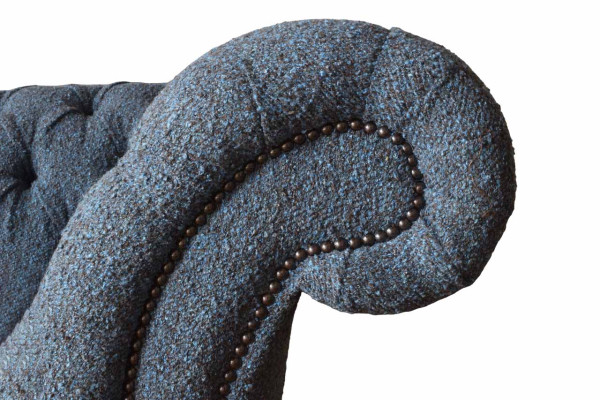 Englische Chesterfield Sofa Couch Büro Möbel Dreisitz Samt 230cm Sofas