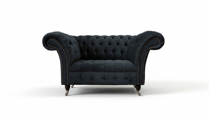 Chesterfield Design Sofa Sessel Polster Luxus Textil Couchen 1 Sitzer