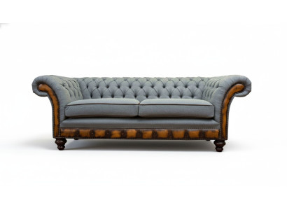 Luxus Dreisitzer Moderne Couch Möbel Grau Sofas Stoff Textil Polster