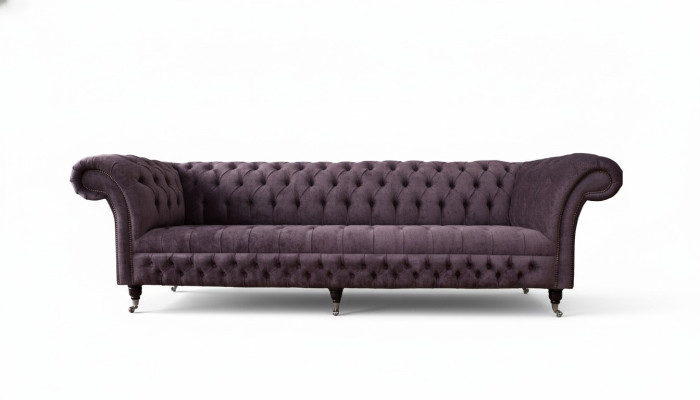Design Sofa 4 Sitzer Couch Polster Luxus Textil Sofas Chesterfield 