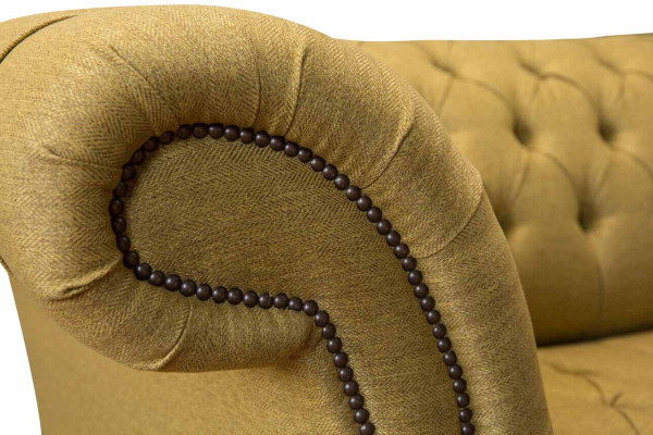 Chesterfield Dreisitzer Luxus Sofa 3 Sitz Sofas Sitz Design Couch Möbel Beige