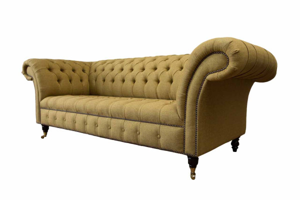 Chesterfield Dreisitzer Luxus Sofa 3 Sitz Sofas Sitz Design Couch Möbel Beige