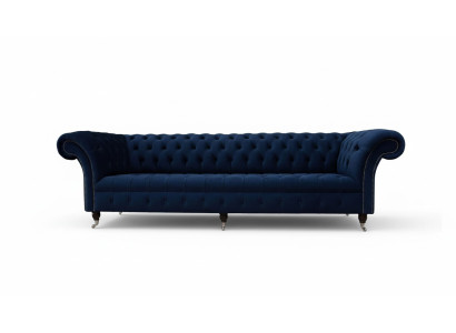 Sofa Chesterfield Sofas 4 Sitzer Couch Polster Stoff Wohnzimmer Möbel