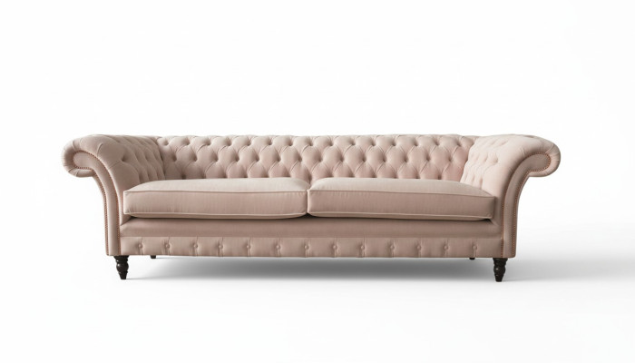 Rosa Viersitzer Polster Sofa 4er Sitz Möbel Big Sofas Couch 245cm Neu
