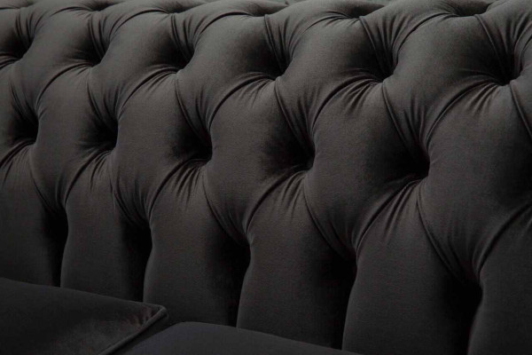 Chesterfield Textil Sofa 2 Sitzer Polster Design Luxus Couch Stoffsofas