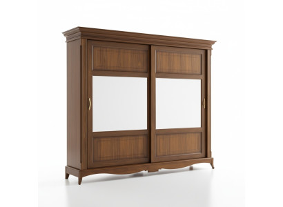Schlafzimmermöbel Kleiderschrank mit Spiegel Massivholz Design Italien