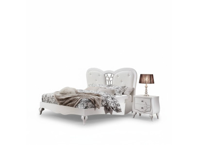 Bett 2x Nachttische 3 tlg. Schlafzimmer Set Design Möbel Modern Luxus Neu