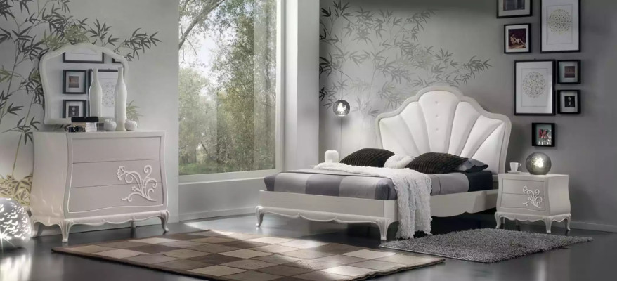 Luxus Kommode mit Spiegel Kommoden Konsole Holz Modern Design Grau