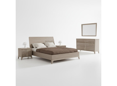 Bett Schlafzimmer Sets Designer Luxus Komplettes 2x Nachttische 3 tlg.