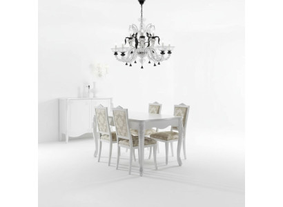 Komplett Set Esstisch 4x Stühle Esszimmer Set Ess Gruppe Holz Tisch 5tlg Neu