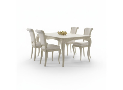 Esszimmer Tisch Esstisch 4x Stuhl Garnitur Tische Stühle Set 5tlg Möbel