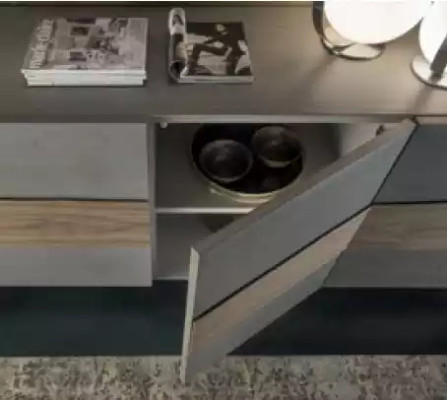 Kommode Schränke Holz Luxus Sideboard Wohnzimmer Möbel Schrank Grau