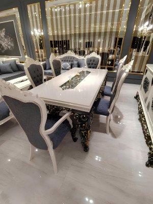 Luxuriöser Design 4x Stühle Edlem Samtbezug elegantem Stühle Design Neu