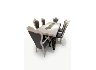 Luxuriöser Design 4x Stühle Edlem Samtbezug elegantem Stühle Design Neu