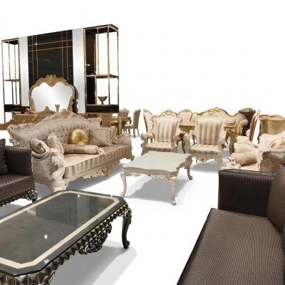 Designer Wohnzimmer Set Sofas Stilvollen Sessel Moderne Couchtisch Sofagarnitur